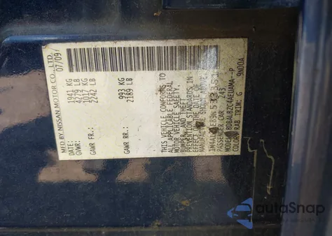 2009 Nissan Altima 2.5 S from USA, damaged, VIN 1N4AL21E89N533351